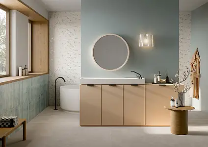 Background tile, Effect unicolor, Color sky blue, Glazed porcelain stoneware, 33.3x100 cm, Finish matte