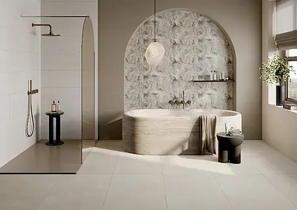 Background tile, Color grey, Glazed porcelain stoneware, 60x60 cm, Finish matte