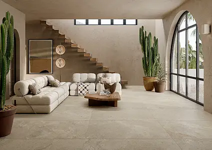 Background tile, Effect other stones, Color beige, Glazed porcelain stoneware, 60x120 cm, Finish antislip