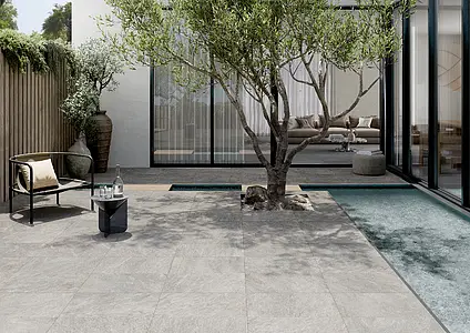 Background tile, Color grey, Glazed porcelain stoneware, 30.5x60.5 cm, Finish antislip