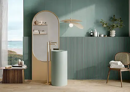 Background tile, Color green, Ceramics, 60x120 cm, Finish matte