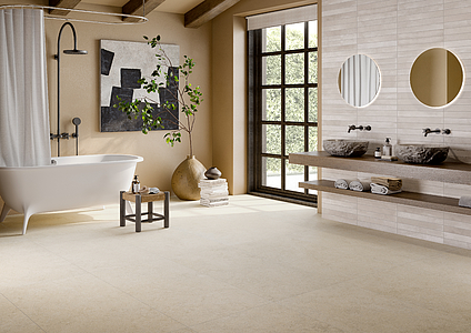 Background tile, Effect other stones, Color beige, Glazed porcelain stoneware, 60x120 cm, Finish antislip