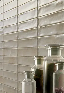 Background tile, Effect unicolor, Color beige, Style zellige, Glazed porcelain stoneware, 4.8x20 cm, Finish matte