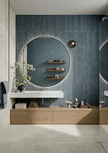 Background tile, Effect terrazzo,brick, Color green,navy blue, Glazed porcelain stoneware, 4.8x45 cm, Finish antislip