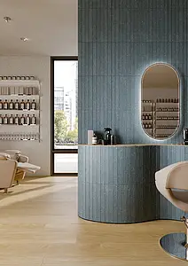 Background tile, Effect terrazzo,brick, Color sky blue, Glazed porcelain stoneware, 4.8x45 cm, Finish antislip