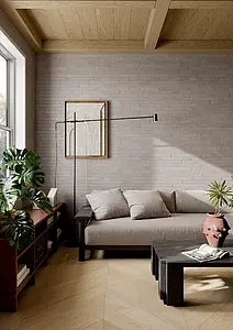 Background tile, Effect terrazzo,brick, Color grey, Glazed porcelain stoneware, 4.8x45 cm, Finish antislip