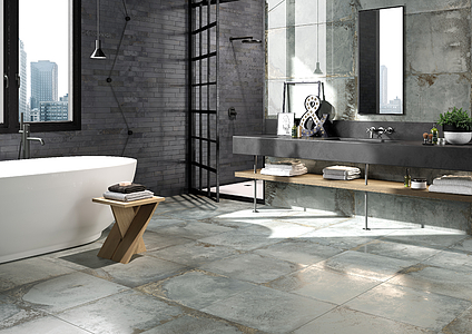 Oxyd Porcelain Tiles produced by Ceramica Rondine, Metal effect