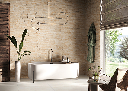 Background tile, Effect stone,quartzite, Color beige, Glazed porcelain stoneware, 15x61 cm, Finish matte