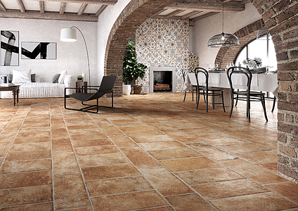 Tuscany Porcelain Tiles produced by Ceramica Rondine, Style patchwork, Terracotta effect