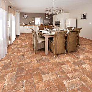 Tuscany Porcelain Tiles produced by Ceramica Rondine, Terracotta effect