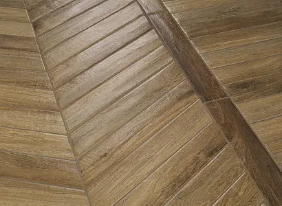 Bakgrundskakel, Textur trä, Färg brun, Glaserad granitkeramik, 7.5x45 cm, Yta matt