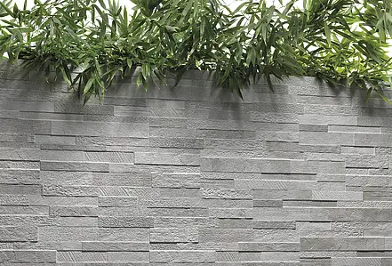 Background tile, Effect concrete, Color grey, Glazed porcelain stoneware, 15x61 cm, Finish matte