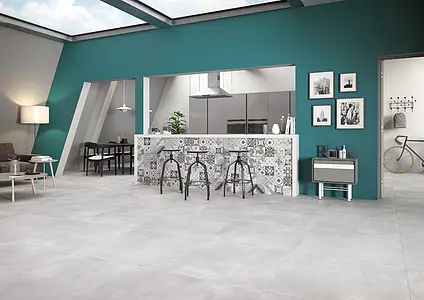 Background tile, Effect faux encaustic tiles,concrete, Color grey, Style patchwork, Glazed porcelain stoneware, 60x60 cm, Finish antislip