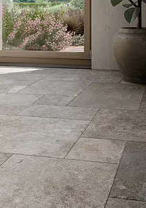 Grundflise, Effekt sten,other stones, Farve grå, Glaseret porcelænsstentøj, 20.3x40.6 cm, Overflade skridsikker