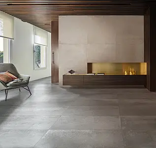 Background tile, Effect metal,concrete, Color grey, Glazed porcelain stoneware, 60x120 cm, Finish matte