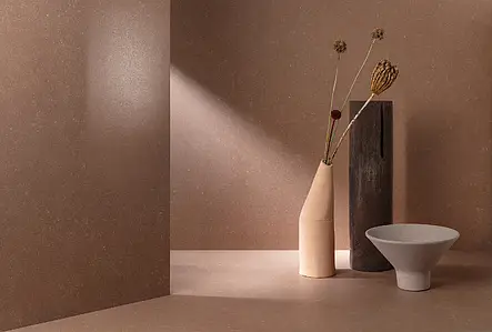 Background tile, Effect concrete, Color brown, Glazed porcelain stoneware, 120x278 cm, Finish matte