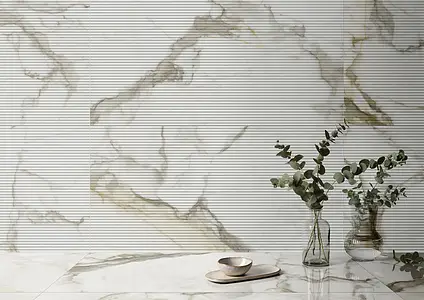 Background tile, Effect other marbles, Color white, Glazed porcelain stoneware, 60x120 cm, Finish matte