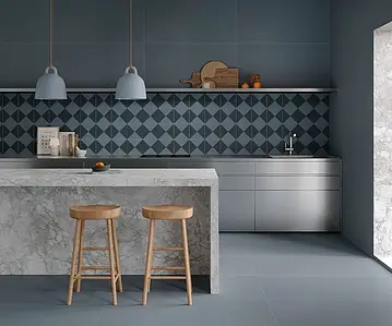 Background tile, Effect unicolor, Color navy blue, Glazed porcelain stoneware, 60x120 cm, Finish matte