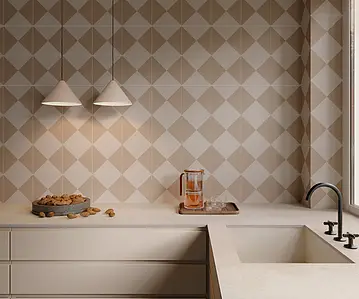 Background tile, Color brown, Glazed porcelain stoneware, 20x20 cm, Finish matte