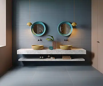 Background tile, Effect unicolor, Color navy blue, Glazed porcelain stoneware, 60x120 cm, Finish matte