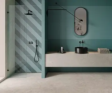 Background tile, Effect unicolor, Color green,sky blue, Glazed porcelain stoneware, 60x120 cm, Finish matte