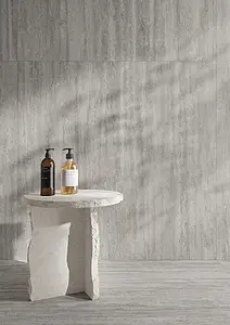 Background tile, Effect stone,travertine, Color grey, Glazed porcelain stoneware, 120x120 cm, Finish matte