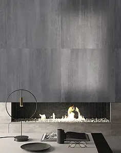 Piastrella di fondo, Effetto legno,cemento, Colore grigio, Gres porcellanato smaltato, 60x60 cm, Superficie opaca