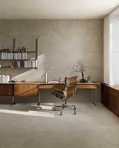 Background tile, Effect limestone, Color beige, Glazed porcelain stoneware, 120x120 cm, Finish antislip