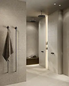 Background tile, Effect limestone, Color beige, Glazed porcelain stoneware, 60x120 cm, Finish antislip