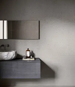 Background tile, Effect terrazzo,concrete, Color grey, Glazed porcelain stoneware, 90x90 cm, Finish antislip