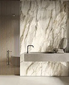 Background tile, Effect other marbles, Color beige, Glazed porcelain stoneware, 120x278 cm, Finish polished