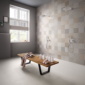 Fineart Porcelain Tiles produced by Ceramica Sant&prime;Agostino, Style patchwork, Fabric effect