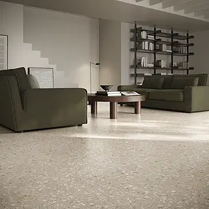 Background tile, Effect terrazzo, Color beige, Glazed porcelain stoneware, 60x120 cm, Finish Honed