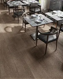 Grundflise, Effekt træ, Farve brun, Glaseret porcelænsstentøj, 30x180 cm, Overflade skridsikker