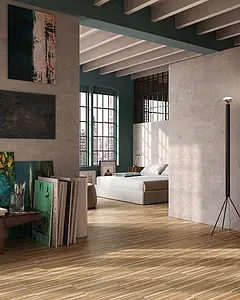 Grundflise, Effekt træ, Farve brun, Glaseret porcelænsstentøj, 30x180 cm, Overflade skridsikker