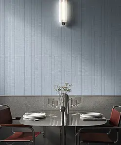 Background tile, Effect wood,resin, Color sky blue, Glazed porcelain stoneware, 5x30 cm, Finish matte