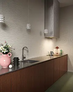 Background tile, Effect resin, Color beige,white, Glazed porcelain stoneware, 60x120 cm, Finish matte