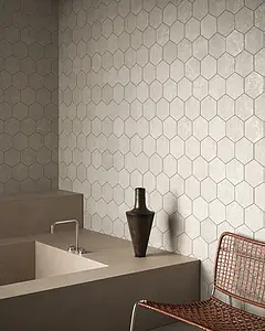 Mosaic tile, Effect resin, Color beige, Glazed porcelain stoneware, 30x34.5 cm, Finish matte