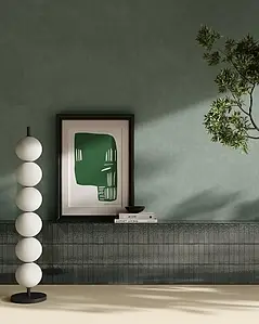 Piastrella di fondo, Effetto resina, Colore verde, Gres porcellanato smaltato, 60x120 cm, Superficie opaca