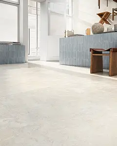 Piastrella di fondo, Effetto travertino, Colore beige, Gres porcellanato smaltato, 120x120 cm, Superficie antiscivolo