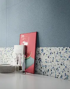 Background tile, Color sky blue, Glazed porcelain stoneware, 60x120 cm, Finish matte