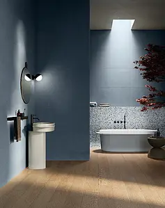 Background tile, Color sky blue, Glazed porcelain stoneware, 60x120 cm, Finish matte