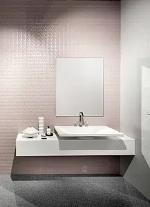 Background tile, Color pink, Ceramics, 25x75 cm, Finish glossy