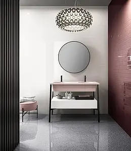 Grundflise, Effekt terrazzo, Farve grå, Glaseret porcelænsstentøj, 60x60 cm, Overflade poleret