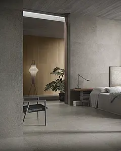 Mosaic effect tiles, Effect concrete, Color grey, Glazed porcelain stoneware, 120x120 cm, Finish antislip