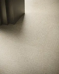 Mosaic effect tiles, Effect concrete, Color beige, Glazed porcelain stoneware, 120x120 cm, Finish antislip