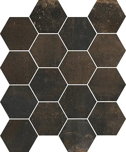 Ceramica Sant&prime;Agostino, Oxidart, CSAHOXBL26_HexagonOxidartBlack