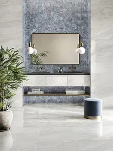 Background tile, Effect stone,other marbles, Color white, Glazed porcelain stoneware, 30x60 cm, Finish polished