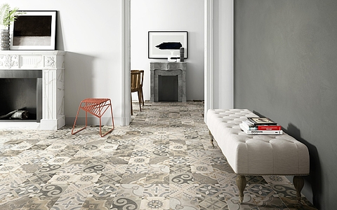 Patchwork Classic Porcelain Tiles produced by Ceramica Sant&prime;Agostino, Style patchwork, faux encaustic tiles