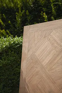 Bakgrundskakel, Textur trä, Färg brun, Glaserad granitkeramik, 90x90 cm, Yta halksäker